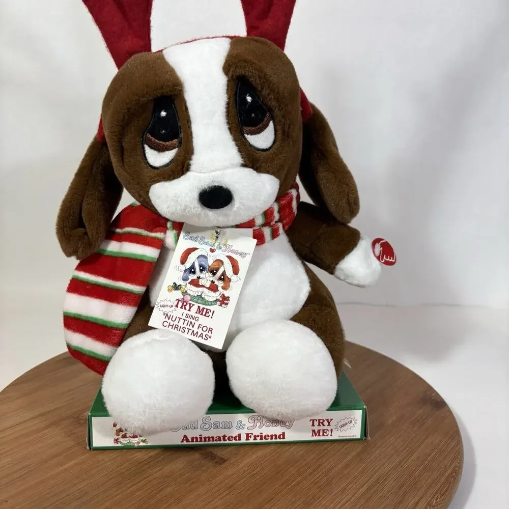 Dan Dee Sad Sam & Honey Animated Singing Light Up Plush Nothing for Christmas